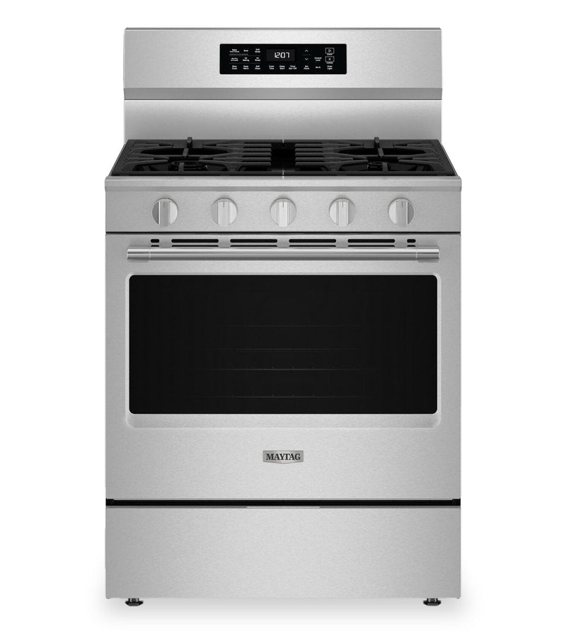 Maytag 30" 5 Cu. Ft. Gas Range with No Preheat Air Fry - Fingerprint Resistant Stainless Steel - MFGS7030SZ | Cuisinière à gaz Maytag de 5 pi³ et de 30 po avec friture à air sans préchauffage - acier inoxydable résistant aux traces de doigts - MFGS7030SZ