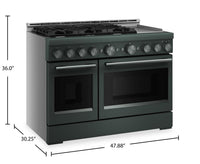 KitchenAid 6.3 Cu. Ft. 6 Burner Commercial-Style Gas Range – Juniper - KFGD948SJP | Cuisinière à gaz KitchenAid de 6,3 pi³ de style commercial à 6 brûleurs - genièvre - KFGD948SJP