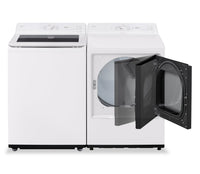 LG 5.6 Cu. Ft. Smart Top-Load Washer with EasyUnload™ and 7.3 Cu. Ft. Electric Dryer with AI Sensing  | Laveuse intelligente à chargement par le haut LG 5,6 pi³ avec EasyUnload et sécheuse électrique LG 7,3 pi³ avec détection IA  | LGTL8205