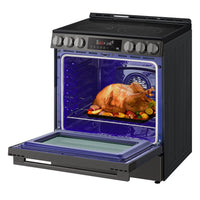 LG 6.3 Cu. Ft. Smart Electric Range with Air Fry – Black Stainless Steel - LSEL6333ZE  | Cuisinière intelligente électrique LG de 6,3 pi3 avec friture à air - acier inoxydable noir - LSEL6333ZE