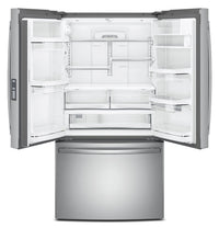 GE 23.1 Cu. Ft. French-Door Refrigerator with Internal Water Dispenser – PWE23KSKSS|Réfrigérateur GE de 23,1 pi³ à portes françaises avec distributeur d'eau interne – PWE23KSKSS|PWE23KSS