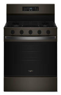 Whirlpool 5.0 Cu. Ft. Gas Range with Air Cooking – Black on Stainless - WFGS5730SV | Cuisinière à gaz Whirlpool de 5,0 pi3 avec cuisson à air – noir sur acier inoxydable - WFGS5730SV