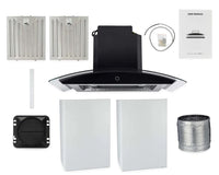 Hauslane Chef 30-Inch Convertible Wall Mount Range Hood - WM-639SS-30|Hotte de cuisinière murale convertible Chef de Hauslane de 30 po - WM-639SS-30