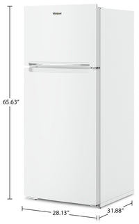 Whirlpool 16.3 Cu. Ft. Top-Freezer Refrigerator - WRTX5028PW | Réfrigérateur Whirlpool de 16,3 pi³ à congélateur supérieur - WRTX5028PW | WRTX502W