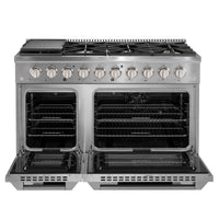 Ancona Dual Fuel 48" Stainless Freestanding Range - AN-2348SS | Cuisinière hybride amovible Ancona de 48 po en acier inoxydable - AN-2348SS | D77GTD3A