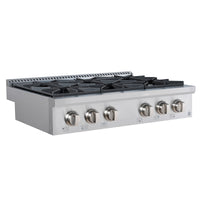 Ancona 36" Commercial Style Slide-In Gas Cooktop - AN-2161 | Surface de cuisson à gaz encastrée Ancona de 36 po de style commercial - AN-2161  | D77GYAYZ