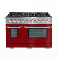 Ancona 6.7 Cu. Ft. Dual Fuel Double Oven Convection Range - AN-2348SSRD | Cuisinière hybride Ancona de 6,7 pi3 à convection à double four AN-2348SSRD | D77GP4HE