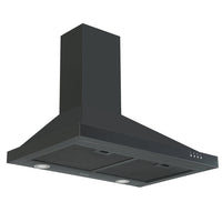 Ancona 30" Convertible Wall Mount Black Stainless Steel Range Hood - AN-17-16BSS | Hotte de cuisinière murale convertible Ancona de 30 po de style pyramidal en acier inoxydable noir - AN-17-16BSS | D77GS72T