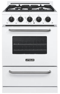 Off-Grid by Unique 24" Propane Range with Battery Ignition - UGP-24G OF1 W | Cuisinière au gaz propane Hors réseau par Unique de 24 po avec allumage à pile - UGP-24G OF1 W | D79GBBNL