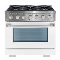 Ancona 5.2 Cu. Ft. Dual Fuel Convection Range - AN-2336SSWHT | Cuisinière hybride Ancona de 5,2 pi³ à convection - AN-2336SSWHT | D77G4QOV