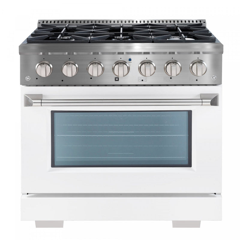 Ancona 5.2 Cu. Ft. Dual Fuel Convection Range - AN-2336SSWHT | Cuisinière hybride Ancona de 5,2 pi³ à convection - AN-2336SSWHT | D77G4QOV