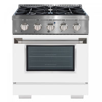 Ancona 4.2 Cu. Ft. Dual Fuel Convection Range - AN-2330SSWHT | Cuisinière hybride Ancona de 4,2 pi³ à convection - AN-2330SSWHT | D77G8U6P