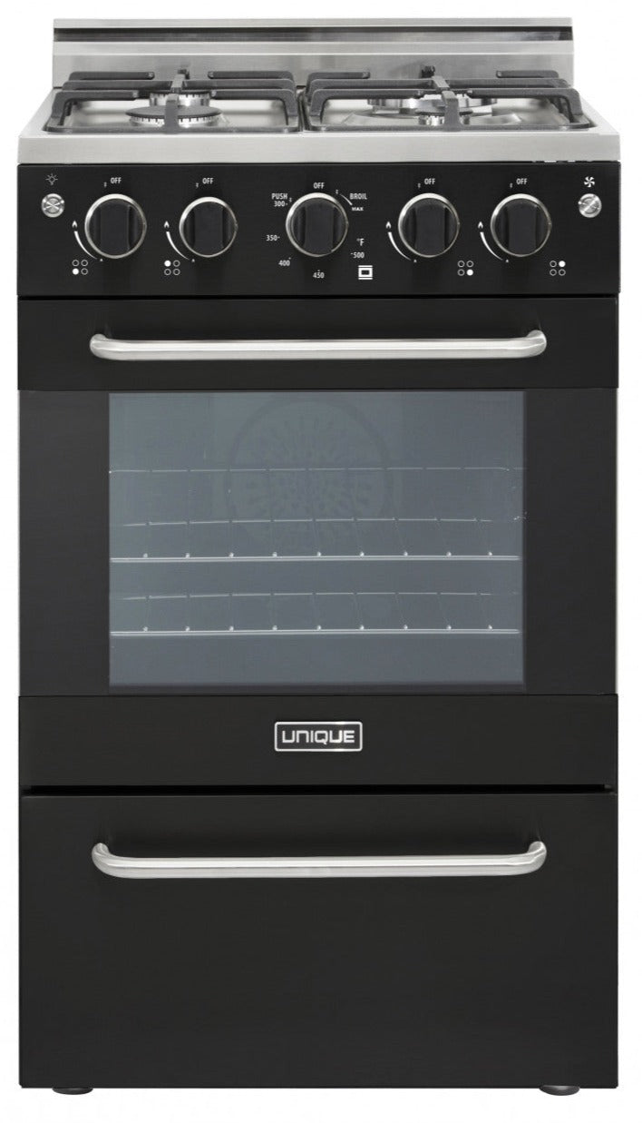 Prestige by Unique 20″ Convection Gas Range - UGP-20V PC1 B | Cuisinière à gaz Prestige par Unique de 20 po à convection - UGP-20V PC1 B | D79GLXUP
