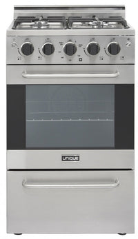 Prestige by Unique 20″ Convection Gas Range - UGP-20V PC1 S/S  | Cuisinière à gaz Prestige par Unique de 20 po à convection - UGP-20V PC1 S/S  | D79GEE9O