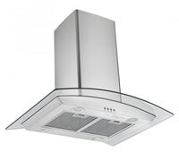 Ancona IGCC630 30" Island Glass Stainless Steel Range Hood - AN-1404 | Hotte de cuisinière pour îlot Ancona IGCC630 de 30 po en verre et en acier inoxydable - AN-1404 | D77GHUYP
