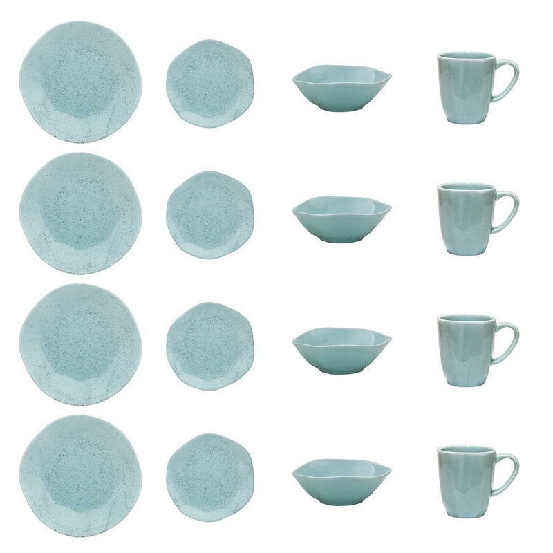 Ryo 16-Piece Dinnerware Set - Aqua | Service de vaisselle Ryo 16 pièces - turquoise | D87EDRGY