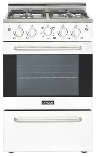 Prestige by Unique 24″ Convection Gas Range - UGP-24V PC1 W | Cuisinière à gaz Prestige par Unique de 24 po à convection - UGP-24V PC1 W | D79GTIVC