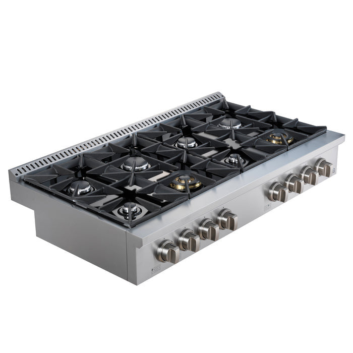 Ancona 48" Commercial Style Slide-In Gas Cooktop - AN-2162 | Surface de cuisson à gaz encastrée Ancona de 48 po de style commercial - AN-2162 | D77GO3FI