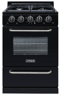 Off-Grid by Unique 24" Propane Range with Battery Ignition - UGP-24G OF1 B | Cuisinière au gaz propane Hors réseau par Unique de 24 po avec allumage à pile - UGP-24G OF1 B | D79G0QDI