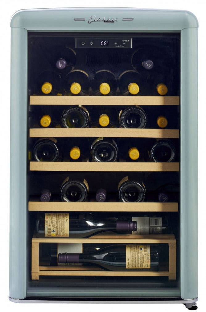 Classic Retro by Unique 28-Bottle Wine Refrigerator - UGP-125CR WF T | Réfrigérateur à vin Classic Rétro par Unique de 28 bouteilles - UGP-125CR WF T | D79G7X1T