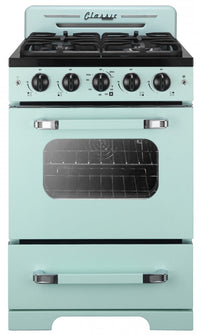 Classic Retro by Unique 24" Convection Gas Range - UGP-24CR LG | Cuisinière à gaz Classic Rétro par Unique de 24 po à convection - UGP-24CR LG | D79GFZ29