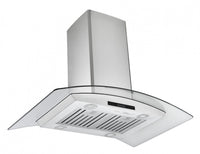 Ancona IGCB636 36" Island Glass Stainless Steel Range Hood - AN-1406 | Hotte de cuisinière pour îlot Ancona IGCB636 de 36 po en verre et en acier inoxydable - AN-1406 | D77G3EQP