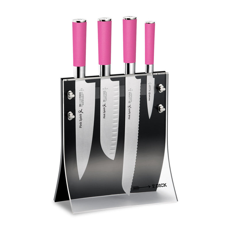 F. Dick Pink Spirit Knife Block - Set of 4 | Bloc à couteaux Pink Spirit de F. Dick - ensemble de 4 | D48G89EO