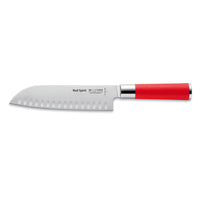 F. Dick 7-inch Spirit Santoku Knife Kullenschliff - Red | Couteau Santoku à lame cannelée Spirit de F. Dick de 7 po - rouge | D48GNU4S