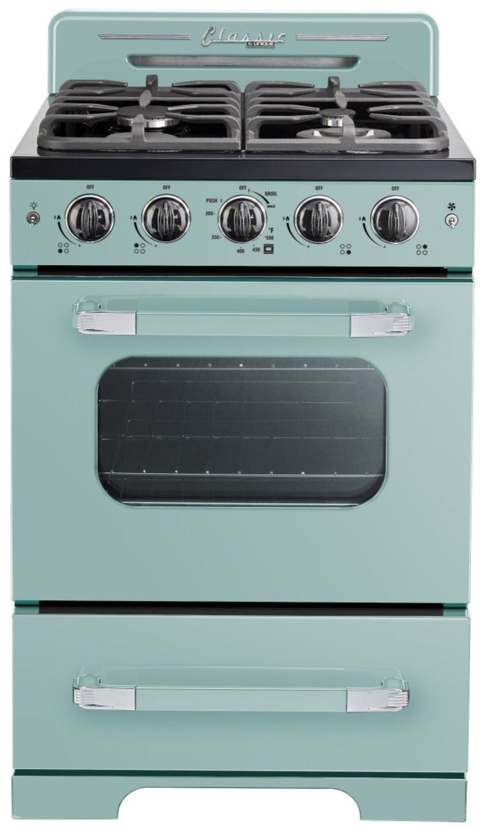 Classic Retro by Unique 24" Convection Gas Range - UGP-24CR T | Cuisinière à gaz Classic Rétro par Unique de 24 po à convection - UGP-24CR T | D79G3N94
