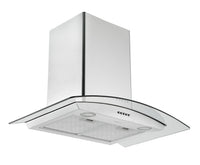Ancona 30" Convertible Wall-Mounted Glass Canopy Range Hood - AN-11001SS | Hotte de cuisinière murale convertible Ancona de 30 po de style auvent en verre - AN-11001SS | D77G88JA