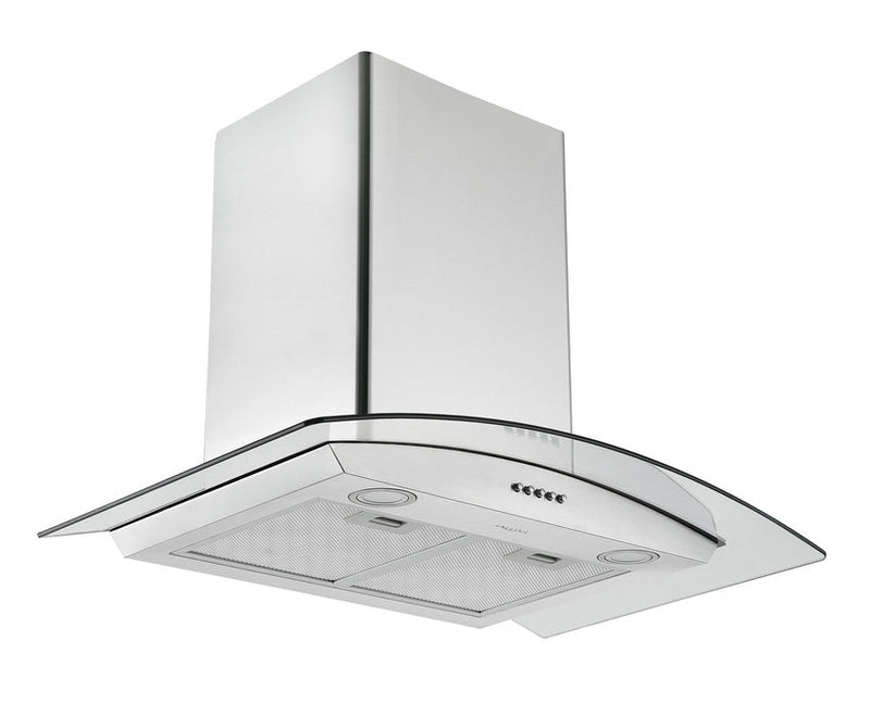Ancona 30" Convertible Wall-Mounted Glass Canopy Range Hood - AN-11001SS | Hotte de cuisinière murale convertible Ancona de 30 po de style auvent en verre - AN-11001SS | D77G88JA