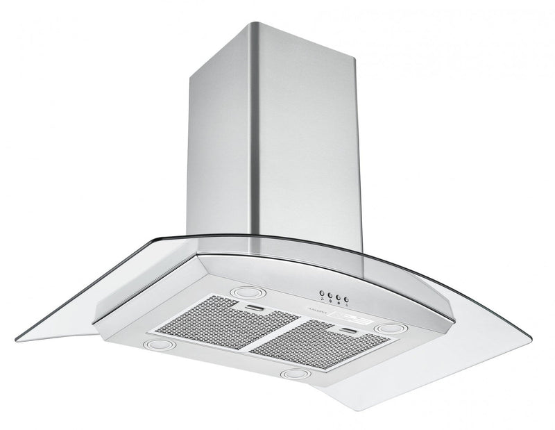Ancona IGCC636 36" Island Glass Stainless Steel Range Hood - AN-1405 | Hotte de cuisinière pour îlot Ancona IGCC636 de 36 po en verre et en acier inoxydable - AN-1405 | D77G8QVJ
