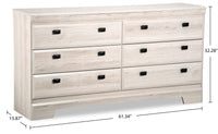 Yorkdale Dresser - White| Commode Yorkdale - blanc | 260-W6DR