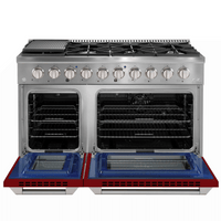 Ancona 6.7 Cu. Ft. Dual Fuel Double Oven Convection Range - AN-2348SSRD | Cuisinière hybride Ancona de 6,7 pi3 à convection à double four AN-2348SSRD | D77GP4HE