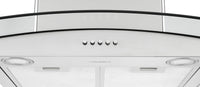 Ancona 30" Convertible Wall-Mounted Glass Canopy Range Hood - AN-11001SS | Hotte de cuisinière murale convertible Ancona de 30 po de style auvent en verre - AN-11001SS | D77G88JA