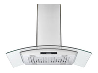 Ancona IGCB636 36" Island Glass Stainless Steel Range Hood - AN-1406 | Hotte de cuisinière pour îlot Ancona IGCB636 de 36 po en verre et en acier inoxydable - AN-1406 | D77G3EQP
