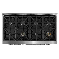 Ancona Dual Fuel 48" Stainless Freestanding Range - AN-2348SS | Cuisinière hybride amovible Ancona de 48 po en acier inoxydable - AN-2348SS | D77GTD3A