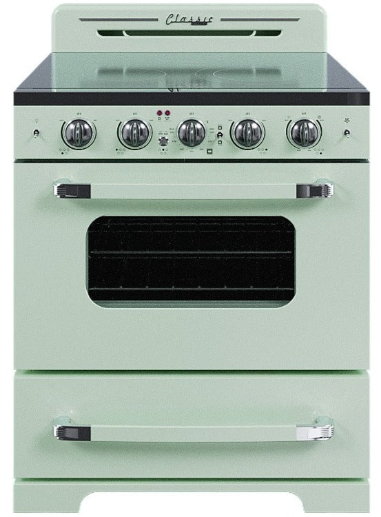 Classic Retro By Unique 30" Convection Electric Range - UGP-30CR EC LG | Cuisinière électrique  Classic Rétro par Unique de 30 po à convection - UGP-30CR EC LG | D79GIG4F