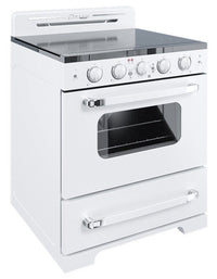 Classic Retro By Unique 30" Convection Electric Range - UGP-30CR EC W | Cuisinière électrique  Classic Rétro par Unique de 30 po à convection - UGP-30CR EC W | D79GIEEJ