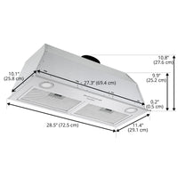 Ancona 28.5" Ducted Insert Range Hood - AN-1370 | Hotte de cuisinière encastrée Ancona de 28,5 po à conduit - AN-1370 | D77GZQU5
