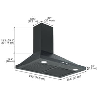 Ancona 30" Convertible Wall-Mounted Range Hood - AN-17018BLK | Hotte de cuisinière murale convertible Ancona de 30 po - AN-17018BLK | D77G594D