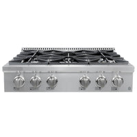 Ancona 36" Commercial Style Slide-In Gas Cooktop - AN-2161 | Surface de cuisson à gaz encastrée Ancona de 36 po de style commercial - AN-2161  | D77GYAYZ