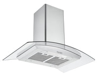 Ancona IGCC636 36" Island Glass Stainless Steel Range Hood - AN-1405 | Hotte de cuisinière pour îlot Ancona IGCC636 de 36 po en verre et en acier inoxydable - AN-1405 | D77G8QVJ