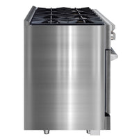 Ancona Dual Fuel 48" Stainless Freestanding Range - AN-2348SS | Cuisinière hybride amovible Ancona de 48 po en acier inoxydable - AN-2348SS | D77GTD3A