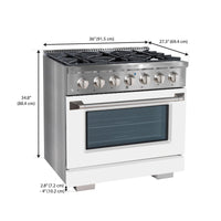 Ancona 5.2 Cu. Ft. Dual Fuel Convection Range - AN-2336SSWHT | Cuisinière hybride Ancona de 5,2 pi³ à convection - AN-2336SSWHT | D77G4QOV