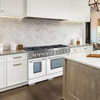 Ancona 6.7 Cu. Ft. Dual Fuel Double Oven Convection Range - AN-2348SSWHT | Cuisinière hybride Ancona de 6,7 pi³ à convection à double four - AN-2348SSWHT | D77GENRL