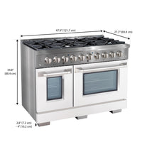 Ancona 6.7 Cu. Ft. Dual Fuel Double Oven Convection Range - AN-2348SSWHT | Cuisinière hybride Ancona de 6,7 pi³ à convection à double four - AN-2348SSWHT | D77GENRL
