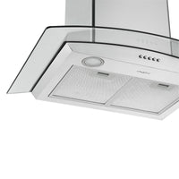 Ancona 30" Convertible Wall-Mounted Glass Canopy Range Hood - AN-11001SS | Hotte de cuisinière murale convertible Ancona de 30 po de style auvent en verre - AN-11001SS | D77G88JA