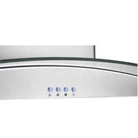 Ancona IGCC630 30" Island Glass Stainless Steel Range Hood - AN-1404 | Hotte de cuisinière pour îlot Ancona IGCC630 de 30 po en verre et en acier inoxydable - AN-1404 | D77GHUYP