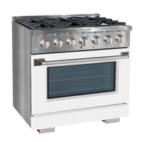 Ancona 5.2 Cu. Ft. Dual Fuel Convection Range - AN-2336SSWHT | Cuisinière hybride Ancona de 5,2 pi³ à convection - AN-2336SSWHT | D77G4QOV